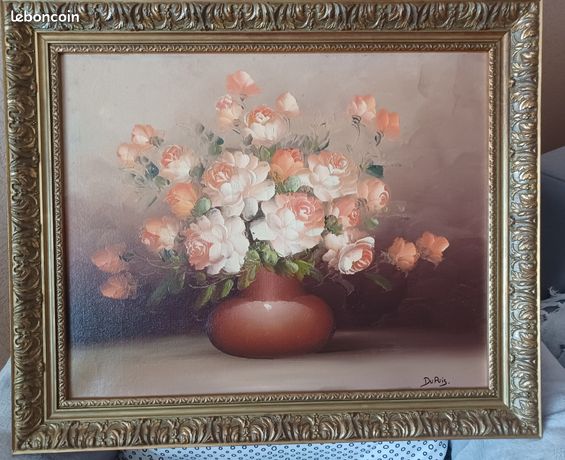 Tableau Peinture bouquet de Roses Dupuis