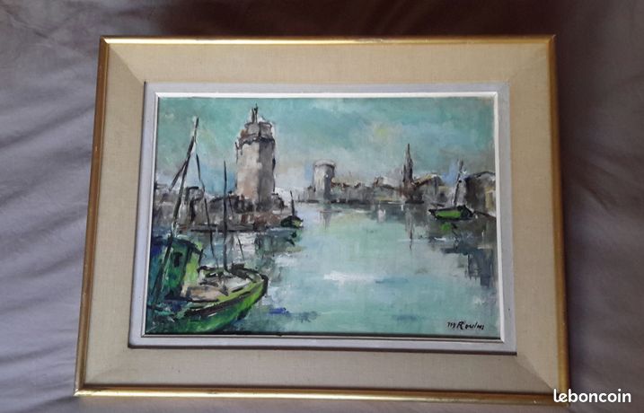 Tableau La Rochelle années 50-60 signé