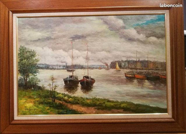 Grand tableau signé