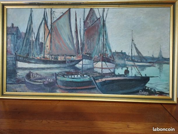 Tableau bateaux a quai