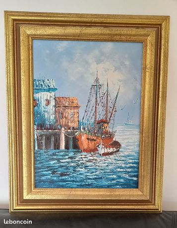 Tableau peinture à l huile signé