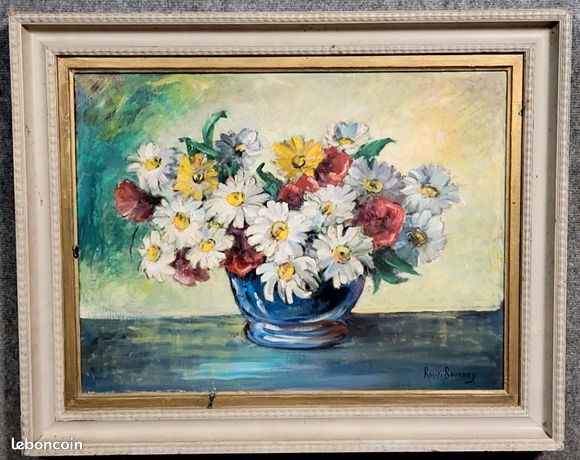 Rosier Bournay : Tableau Huile sur toile Nature Morte