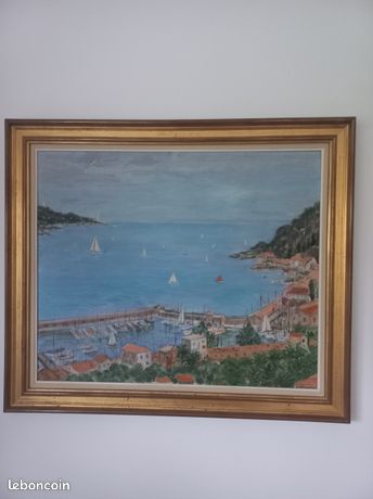Tableau peinture port villefranche