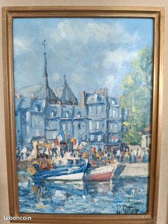 Tableau - marine - huile sur bois -Regis Portier