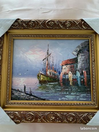 Tableau peint sur bois peinture à l’huile