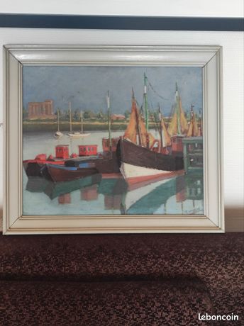 Tableau XIXeme des Sables d'Olonne