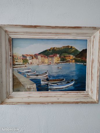 Tableau ancien "port de cassis"