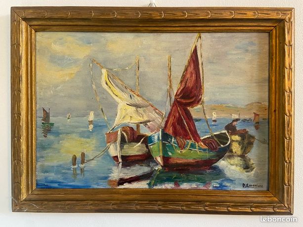 Tableau marine - peinture ancienne