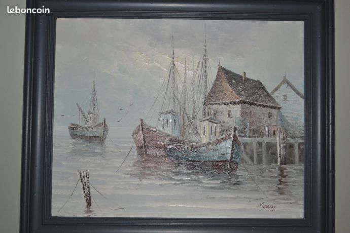 Peinture sur toile marine