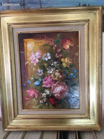 Tableau HST BOUQUET DE FLEURS signé ROBERT VAN CLEEF