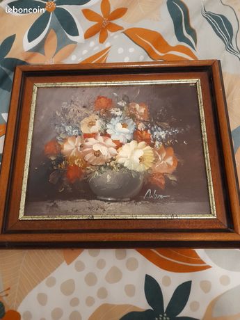 Véritable peinture à l huile sur toile signée André