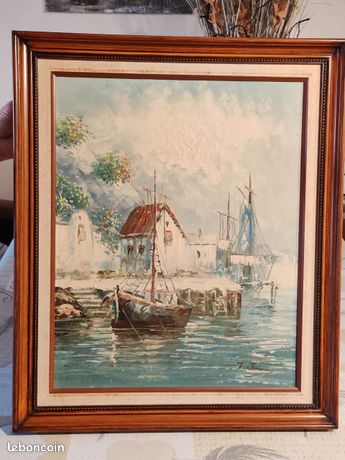 Peinture Marine Portuaire Méditerranéenne