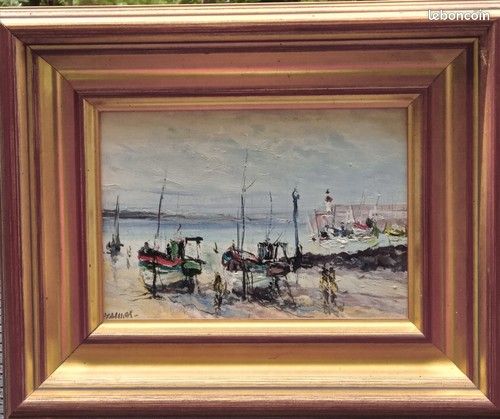 Huile sur bois Marine