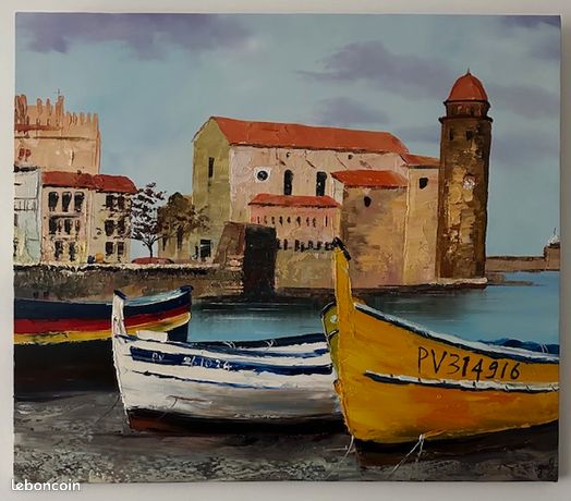 Tableau peinture à l'huile Collioure