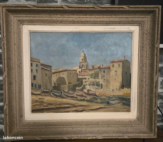 Tableau peinture a huile signé