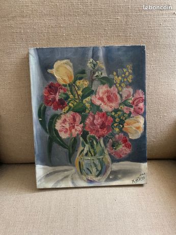 Tableau ancien "La petit bouquet de fleurs"