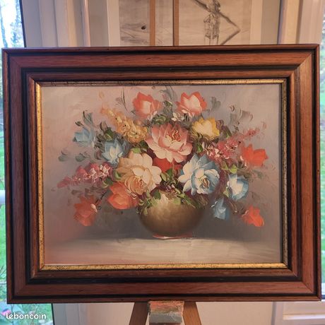 Tableau BOUQUET DE FLEURS, HST