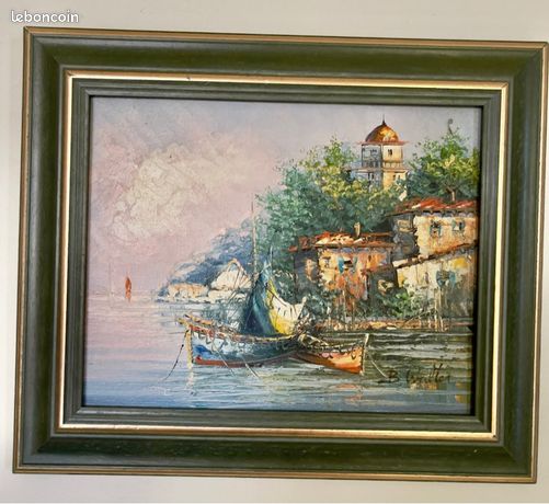 Tableau huile sur toile signé