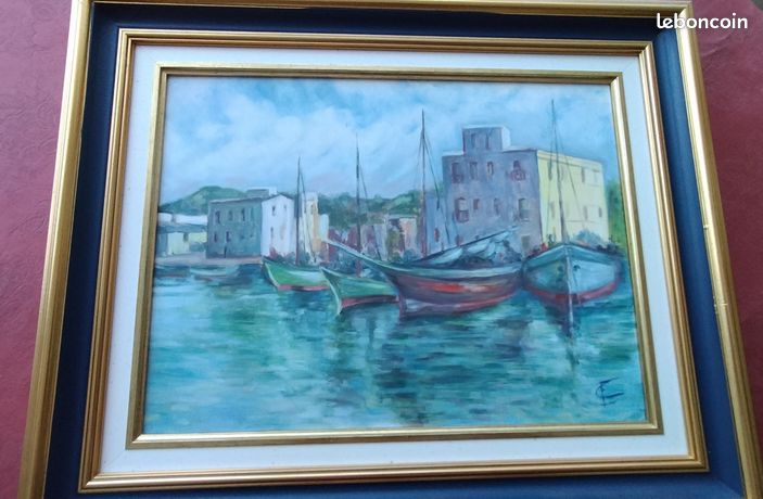 Copie fait main d'après tableau "Port Italien"