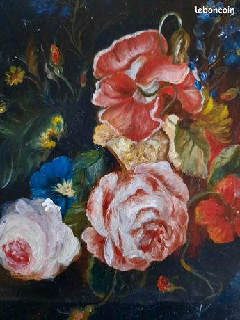 Peinture a l'huile sur carton