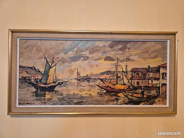 Tableau voiliers au port URBAN