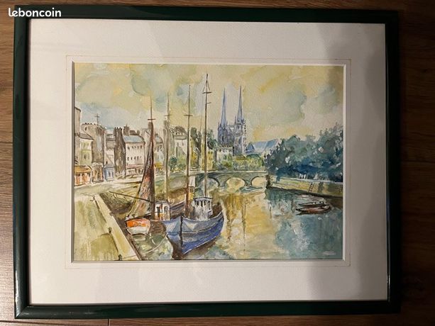 Tableau Aquarelle « Vue de Villefranche »