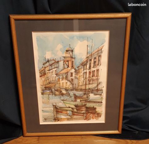 Aquarelle Valdimir Saint-Tropez 1987