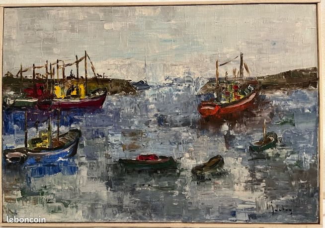 Huile sur toile marine de pêche