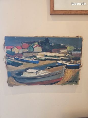 Tableau peinture a l huile jean Huron cap ferret