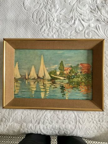 Vide Maison : Ancien tableau -Impression sur panneau - Reproduction SPADEM - Les régates de Monnet