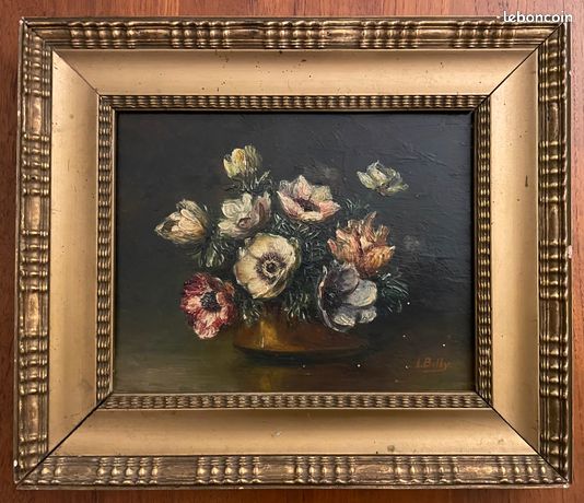 Peinture sur bois au bouquet de fleurs