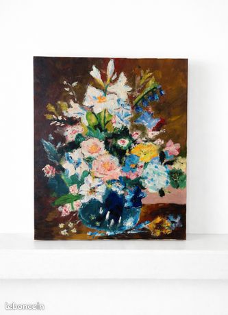 Tableau bouquet de fleurs vintage