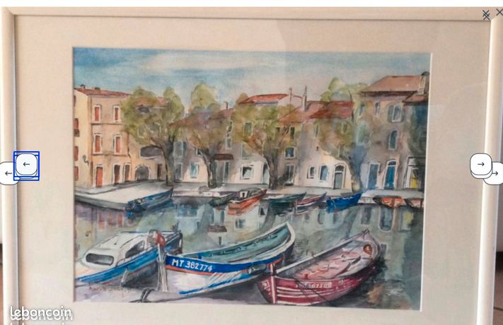 Tableau Provençal - Martigues par Maurice Dury