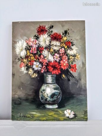Tableau Peinture Bouquet Fleurs