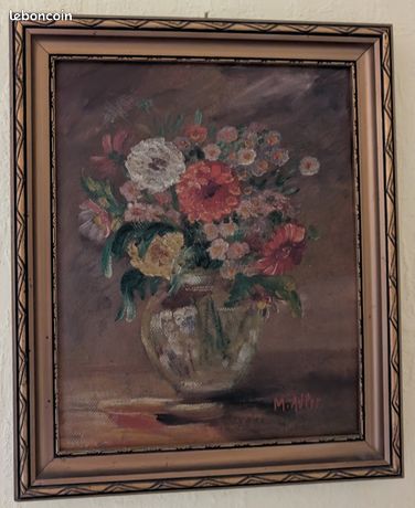 Tableau peinture "Bouquet dans un vase" M.ADLER