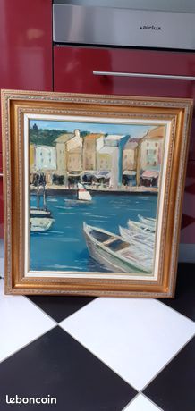 Tableau huile sur toile hauteur 72 lartgeur 63.5