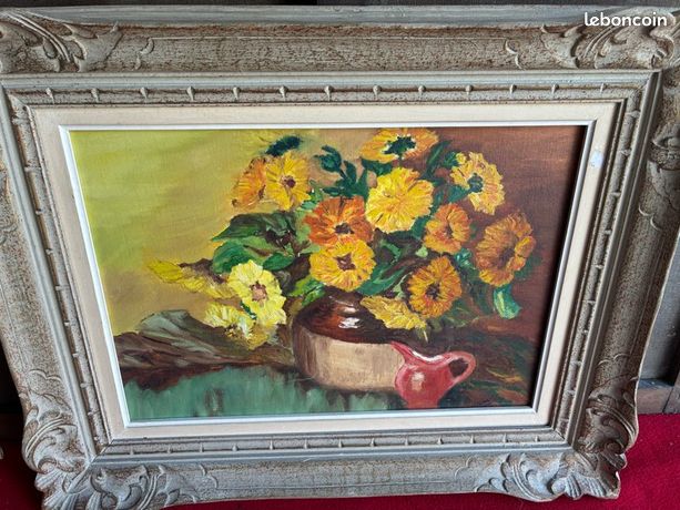 Tableau fleurs bel encadrement