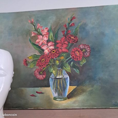 Tableau peinture fleurs