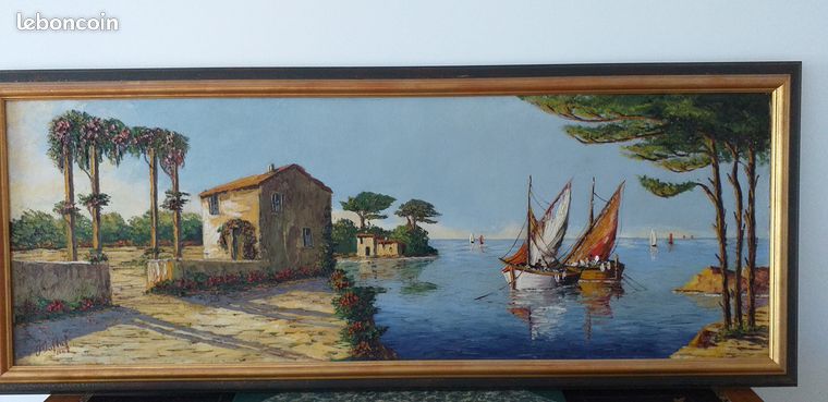 Tableau du Lavandou, vue sur mer