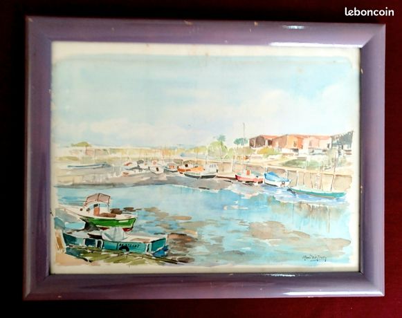 Aquarelle marine André Jean