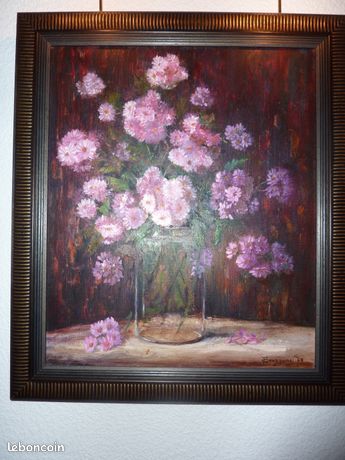 Tableau peinture huile Janine Bourganel