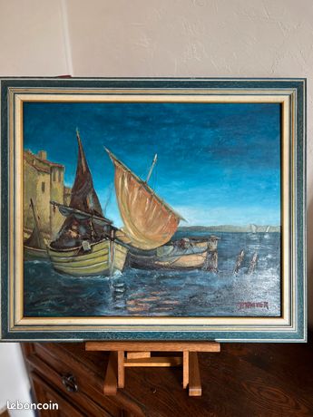 Tableau huile sur panneau « MARTIGUES «