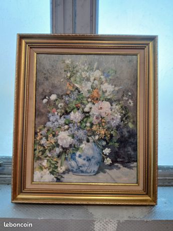 Peinture sur toile encadrement doré