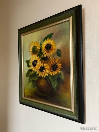 Tableau peinture à l’huile avec encadrement