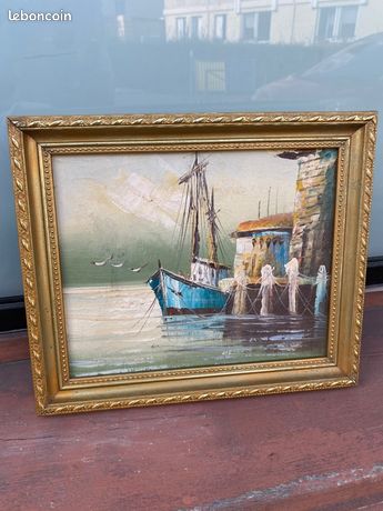 Tableau ancien peinture à huile sur toile excellent état dimensions 31x27 cm