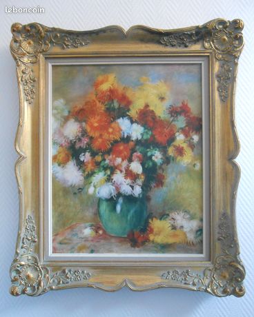 Tableau bouquet fleurs 66x56