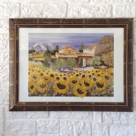 Tableau peinture et fleurs