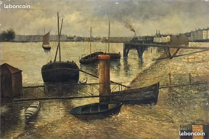 Le quai – Huile sur toile de De Vivo