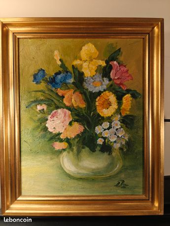 Huile sur toile - Bouquet