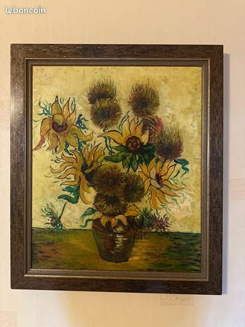 Tableau huile sur toile les Tournesols